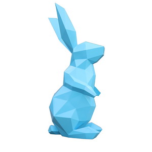 Metal rabbit sculpture